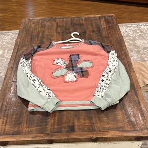Easel Multicolor Patchwork Sweatshirt